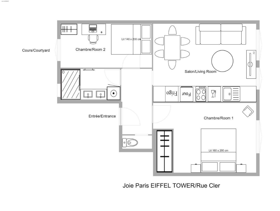 Apartament Joie Paris Tour Eiffel - Rue Cler Zewnętrze zdjęcie